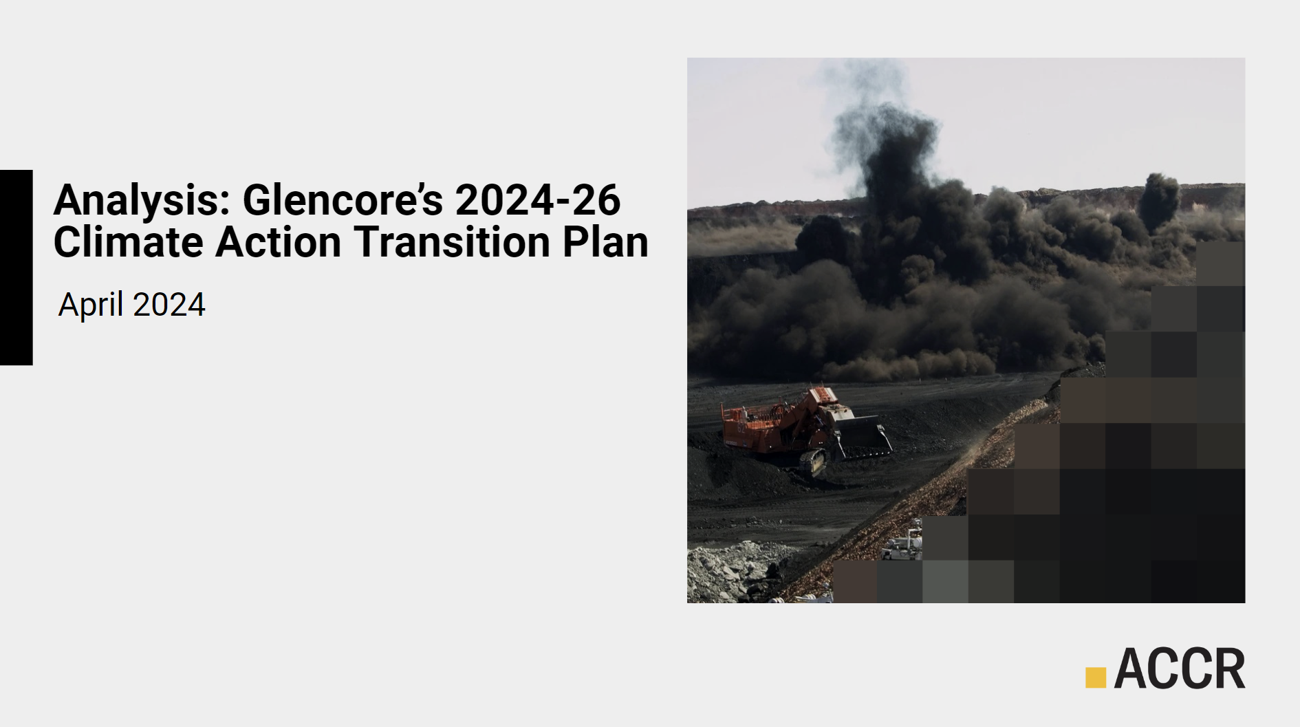 Cover page of the ACCR Presentation on Glencore’s 2024 AGM publication.