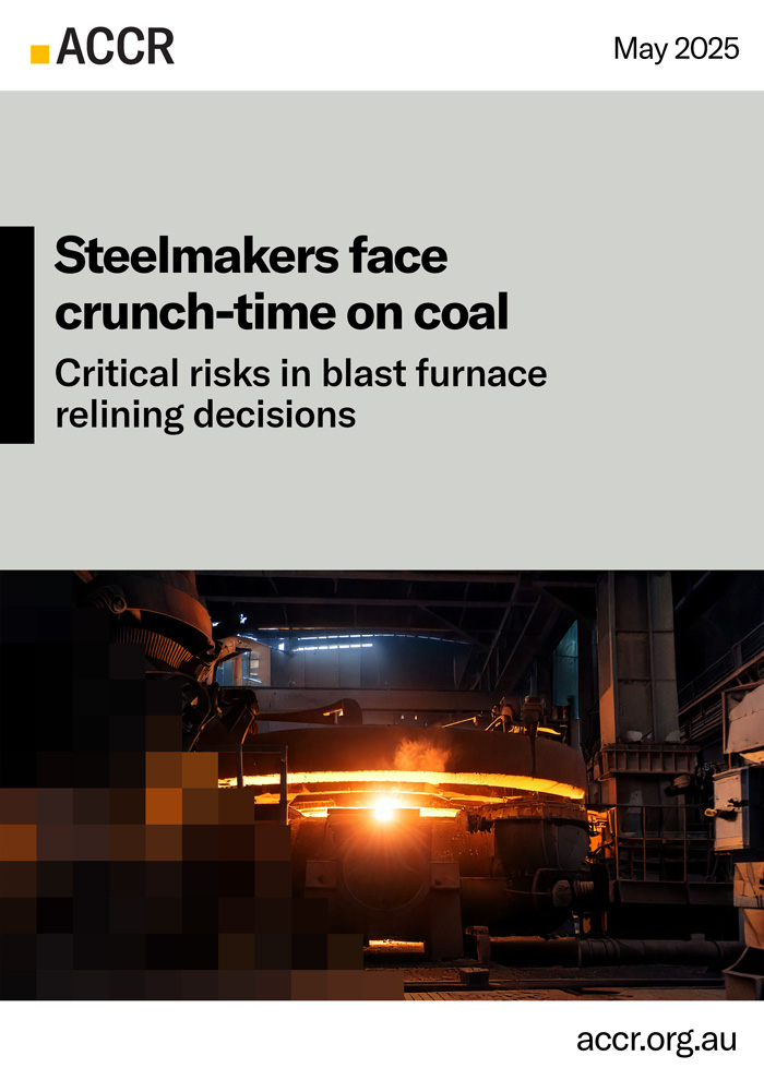 Cover page of the Steelmakers face crunch-time on coal: critical risks in blast furnace relining decisions publication.