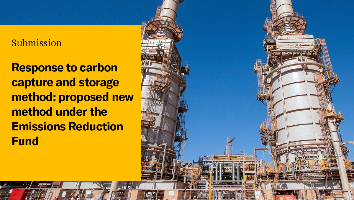 Submission Clean Energy Regulator ACCR