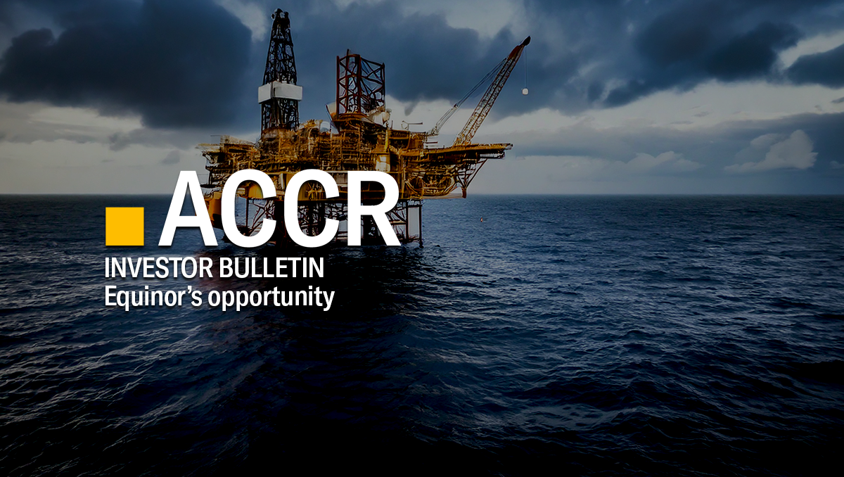 Cover page of the Investor Bulletin: Equinor’s opportunity publication.