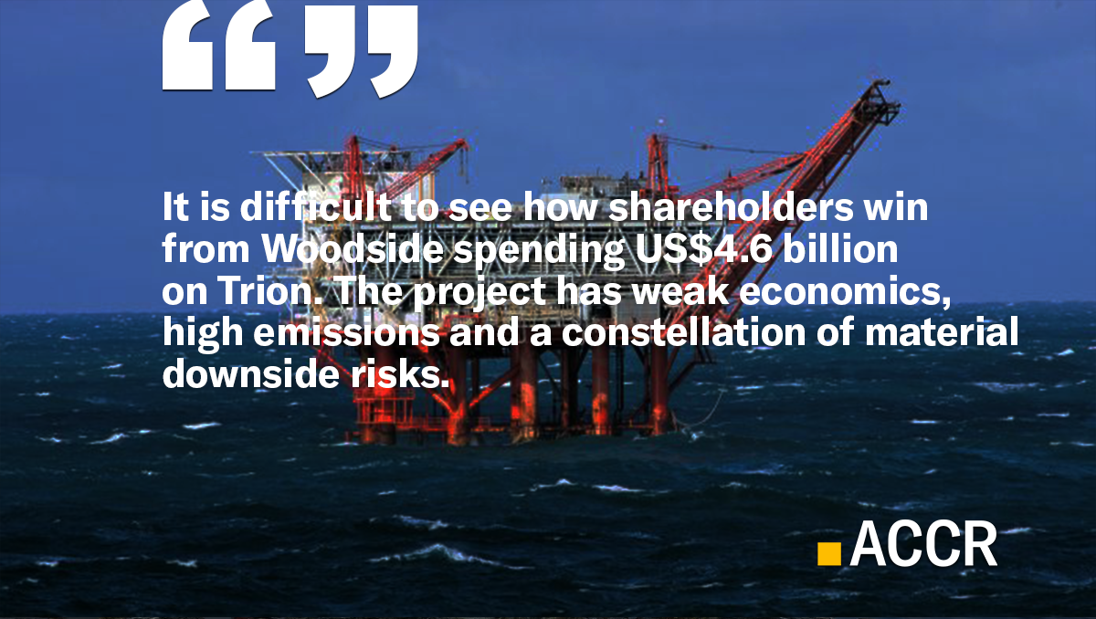 New analysis risky rate of return for Woodside Mexican oil project ACCR