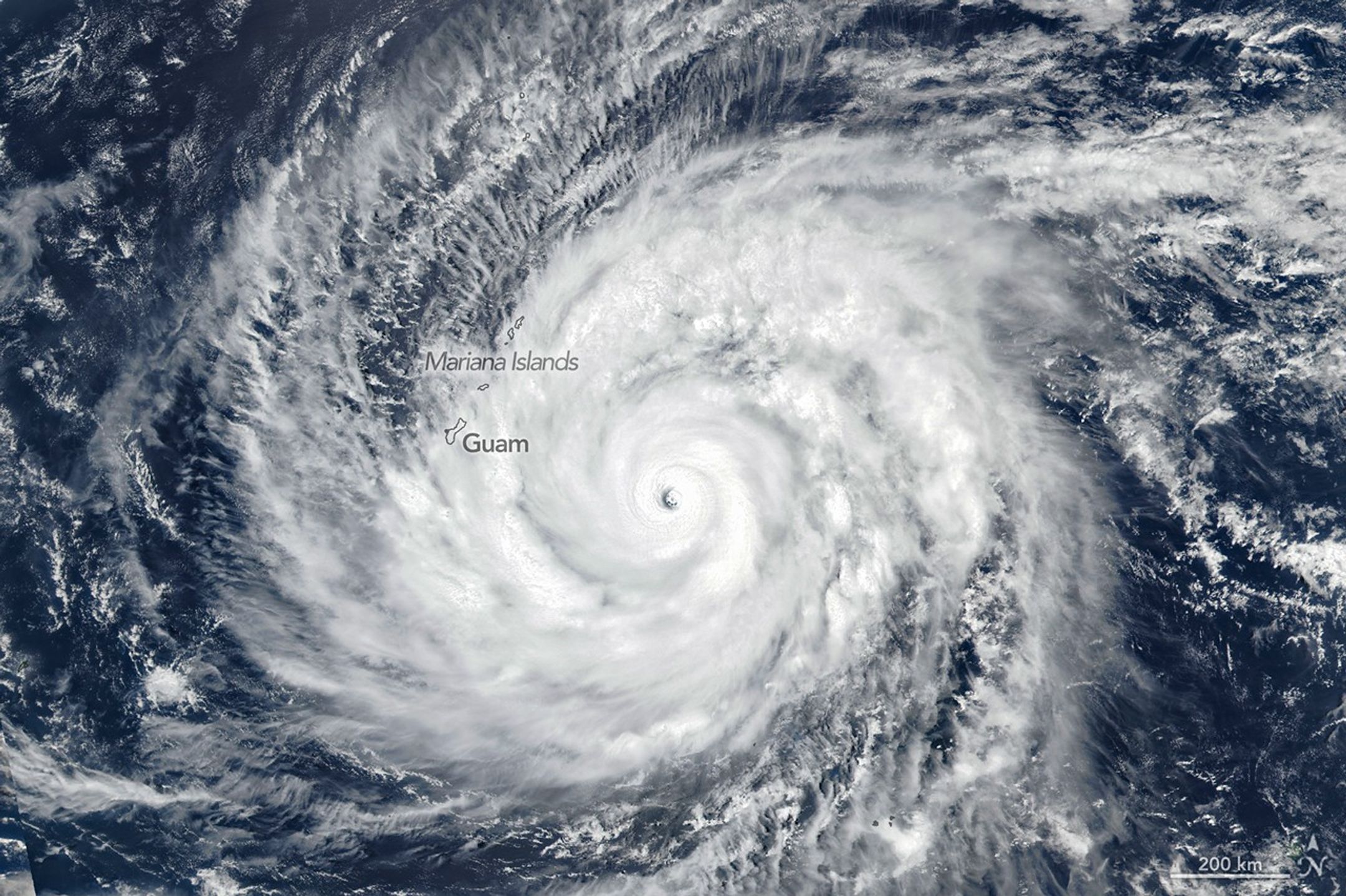 Typhoon Sinlaku over the North Pacific Ocean on April 13.