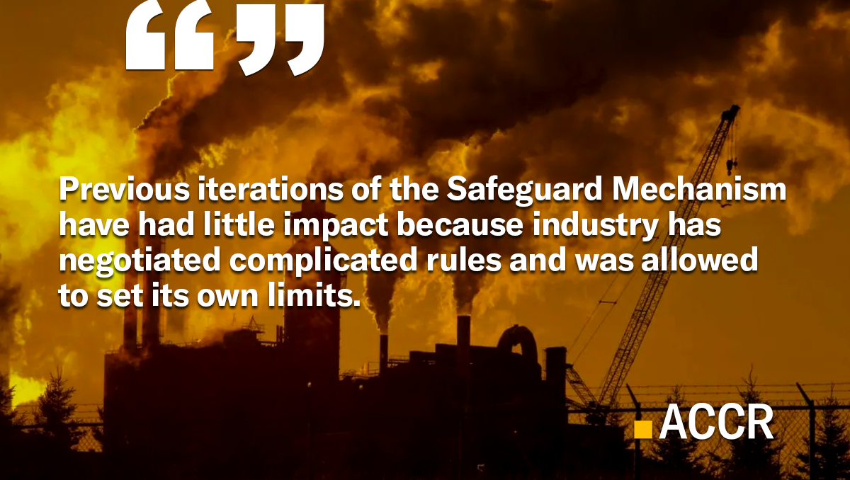 Safeguard mechanism with teeth needed ACCR