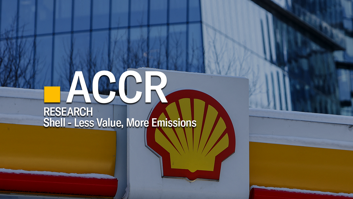 Cover page of the ACCR Presentation on Shell’s 2024 AGM publication.